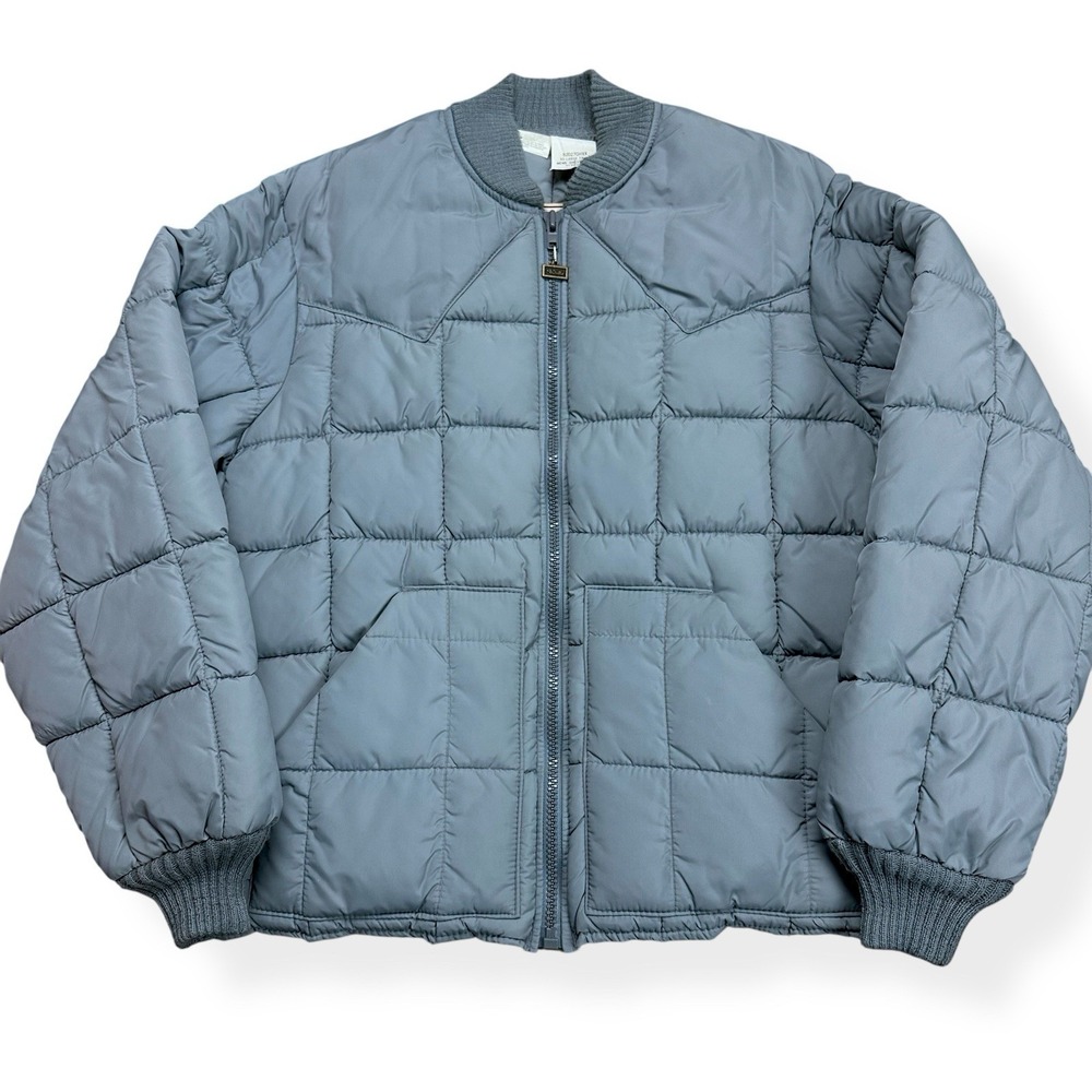 VTG Walls Blizzard-Pruf USA Made Western Puffer Jacket Gray Coat Men's 2XL Tall